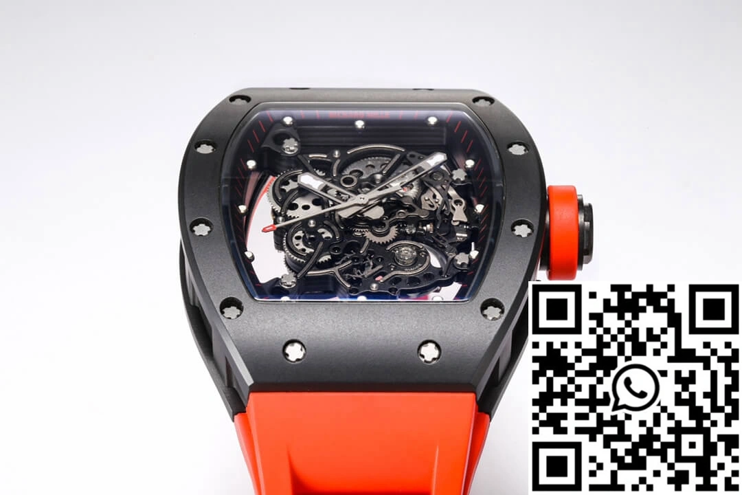 Richard Mille RM-055 BBR Factory Ceramic Case Red Strap
