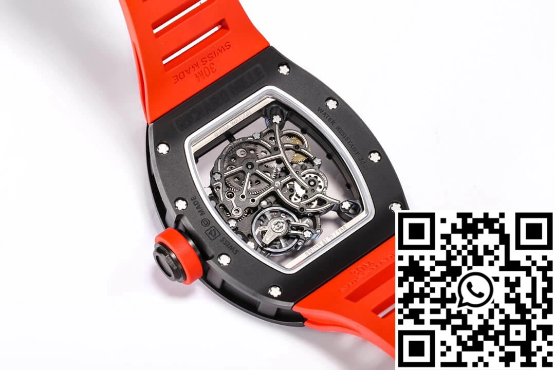 Richard Mille RM-055 BBR Factory Ceramic Case Red Strap