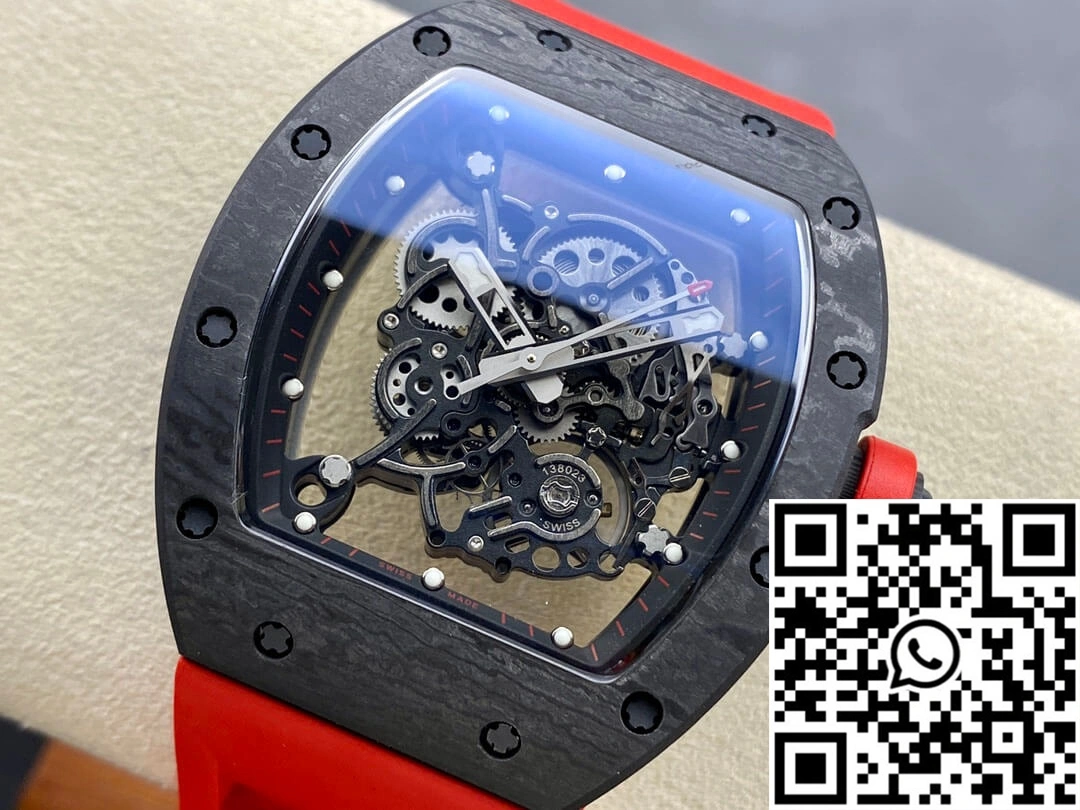 Richard Mille RM-055 BBR Factory Red Rubber Strap