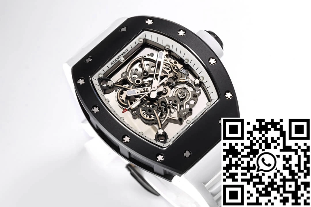 Richard Mille RM-055 BBR Factory White Rubber Strap