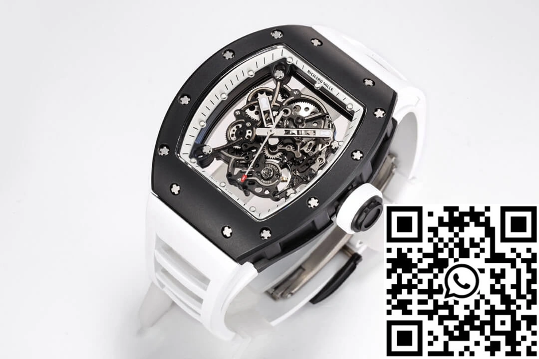 Richard Mille RM-055 BBR Factory White Rubber Strap