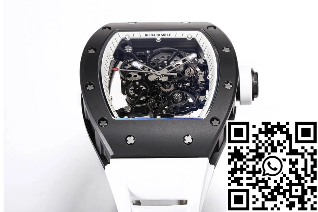 Richard Mille RM-055 BBR Factory White Rubber Strap