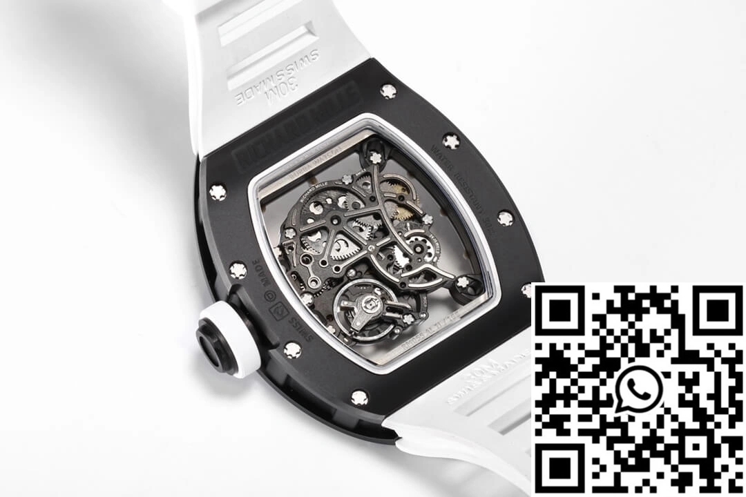 Richard Mille RM-055 BBR Factory White Rubber Strap