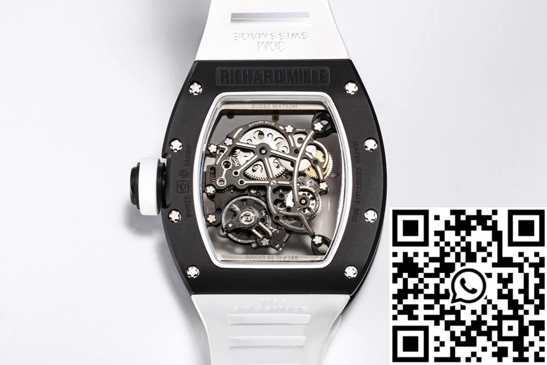 Richard Mille RM-055 BBR Factory White Rubber Strap