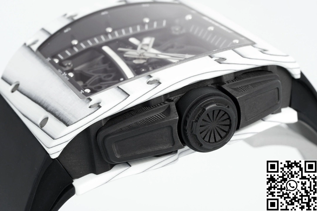 Richard Mille RM-061 ZF Factory NTPT Carbon Fiber White Case Black Band