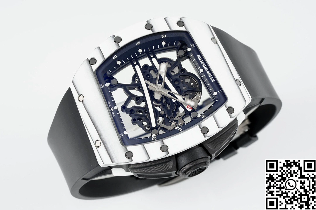 Richard Mille RM-061 ZF Factory NTPT Carbon Fiber White Case Black Band