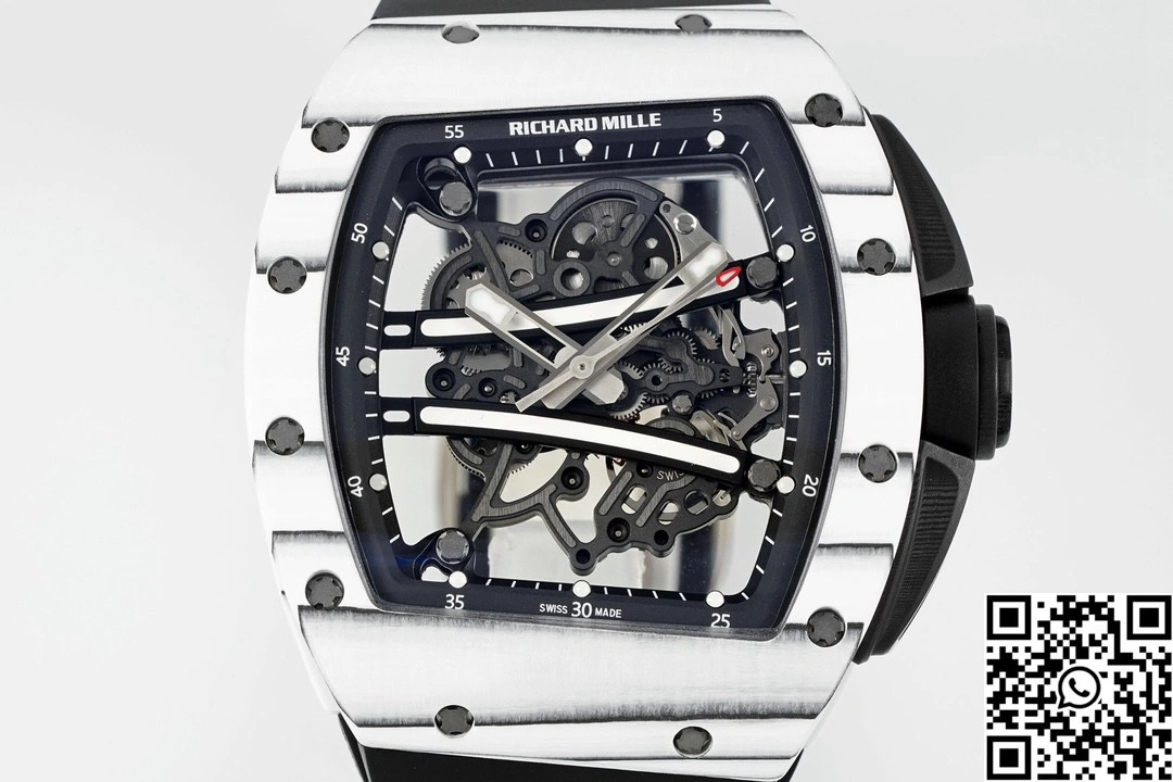 Richard Mille RM-061 ZF Factory NTPT Carbon Fiber White Case Black Band