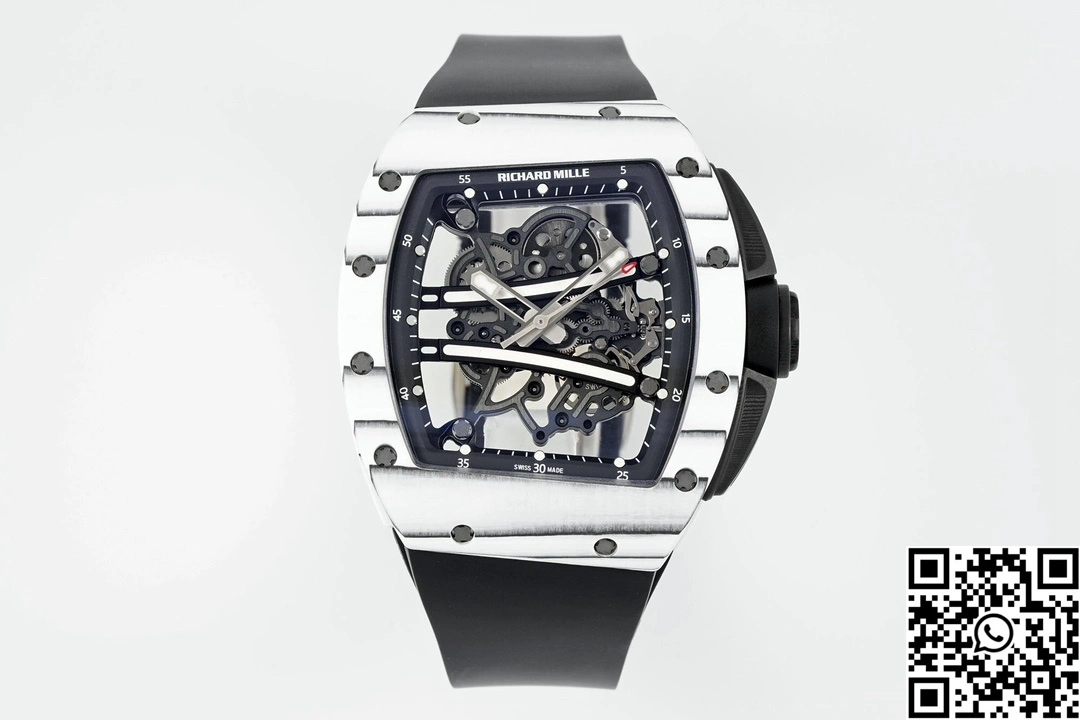 Richard Mille RM-061 ZF Factory NTPT Carbon Fiber White Case Black Band