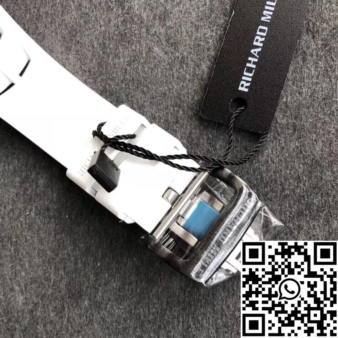 Richard Mille RM011-03 KV Factory Carbon Fiber White Strap