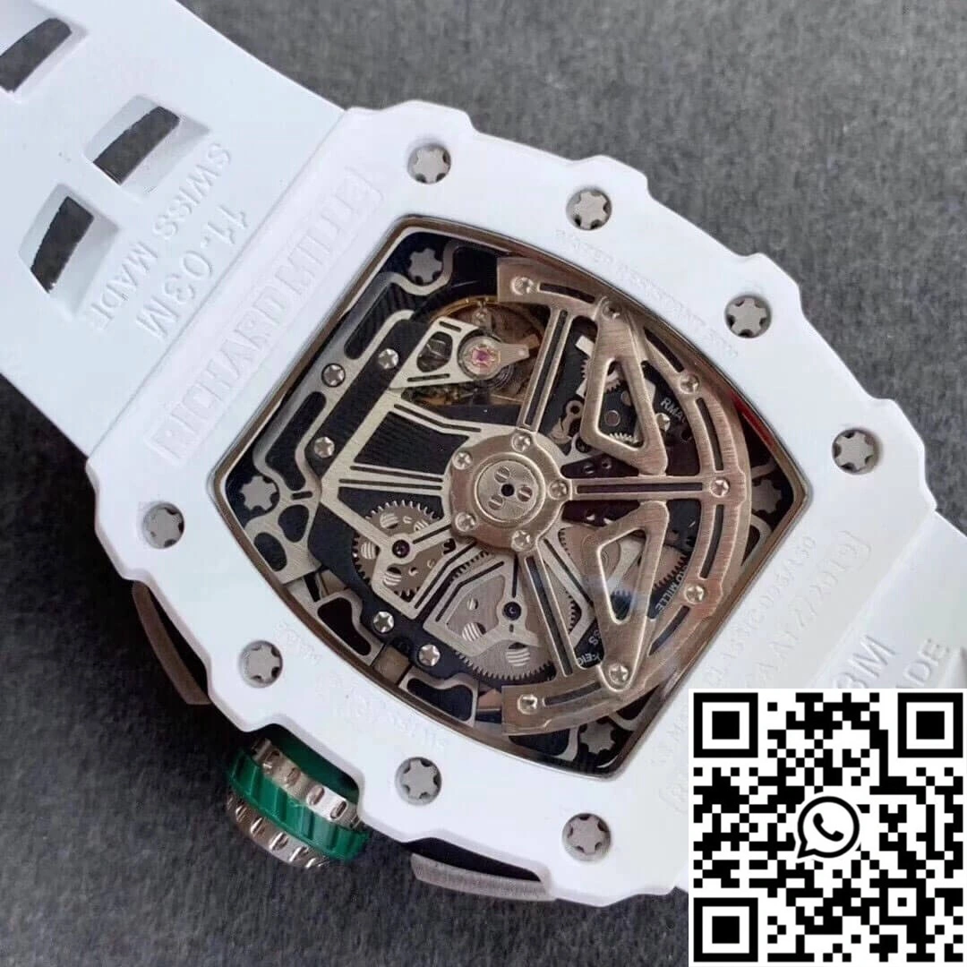 Richard Mille RM011-03 KV Factory Ceramic White Strap