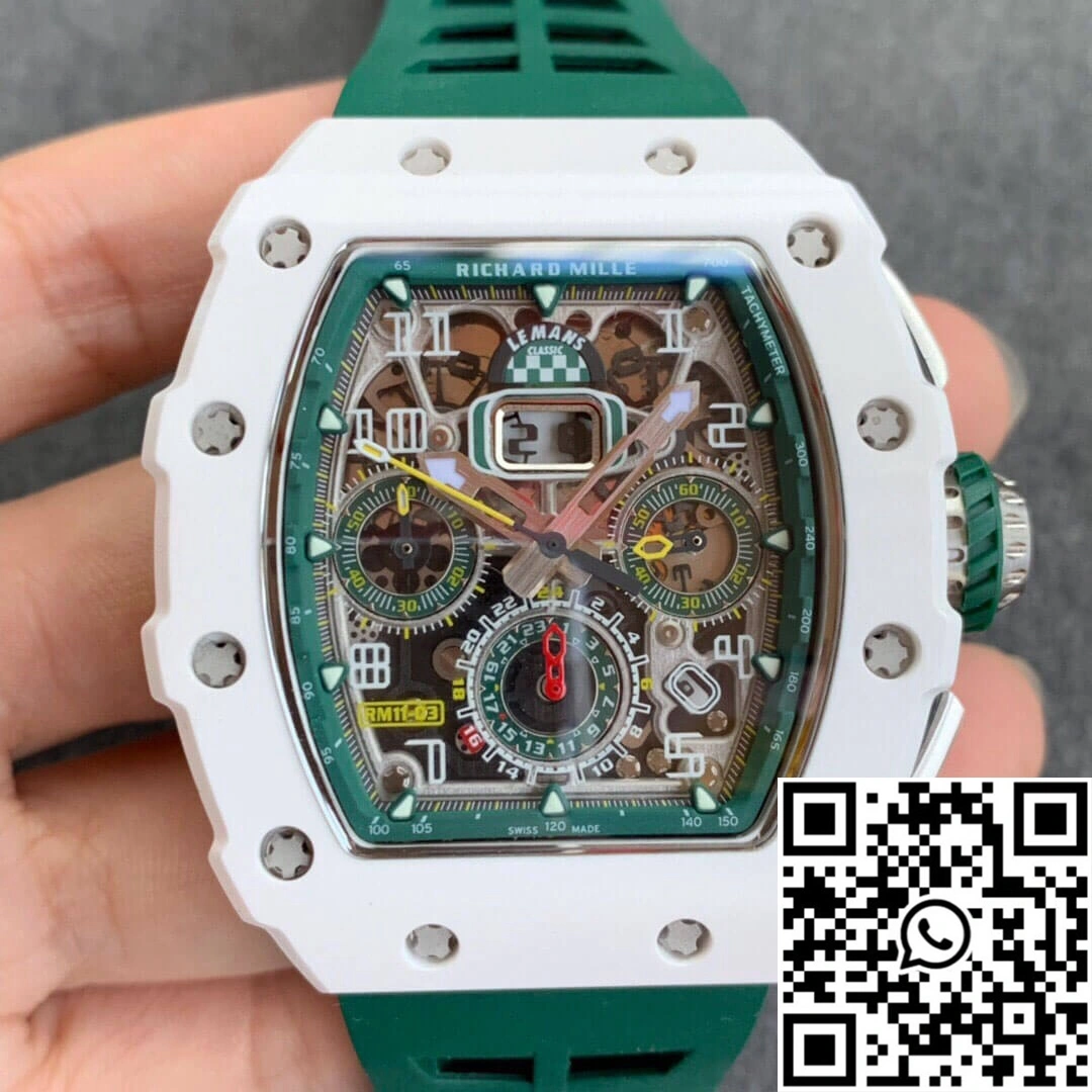 Richard Mille RM011-03 KV Factory White Ceramic Skeleton Dial