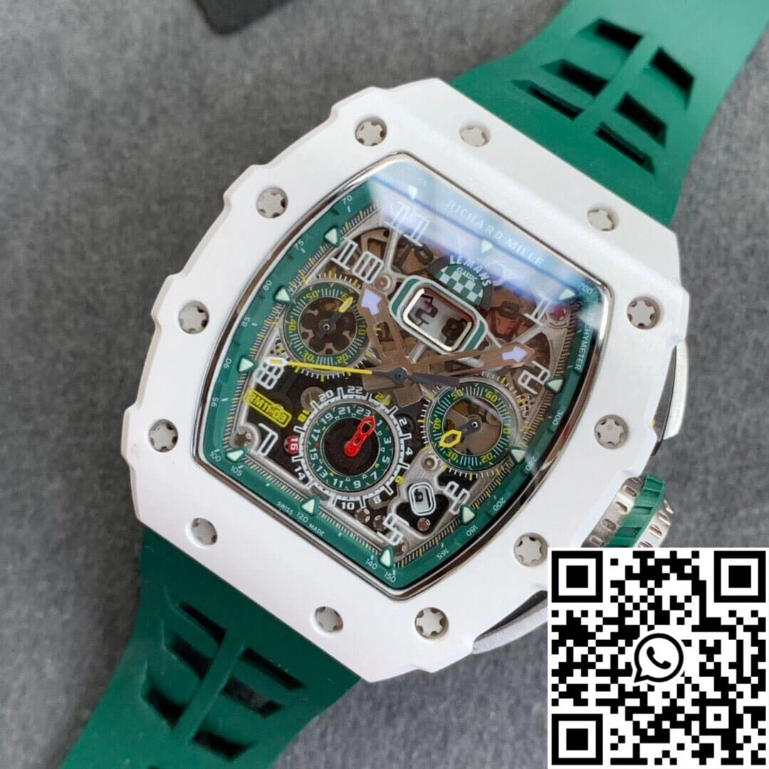 Richard Mille RM011-03 KV Factory White Ceramic Skeleton Dial