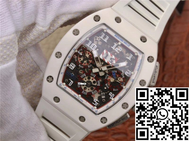 Richard Mille RM011 Chronograph KV Factory White Hollow Dial
