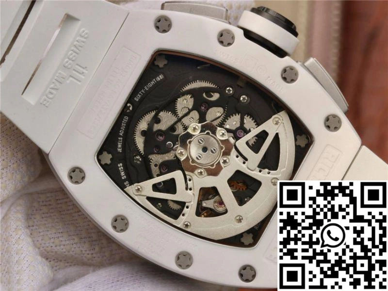 Richard Mille RM011 Chronograph KV Factory White Hollow Dial
