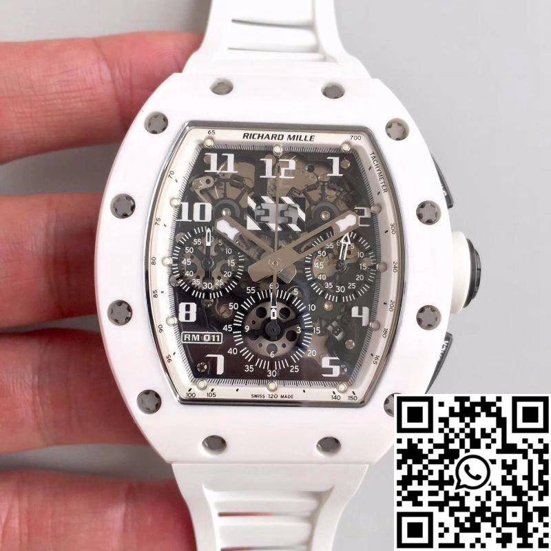 Richard Mille RM011-FM KV Factory White Ceramic Skeleton Dial