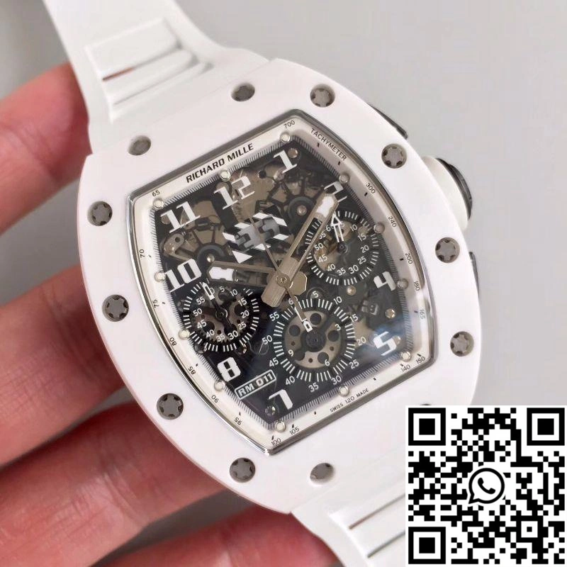 Richard Mille RM011-FM KV Factory White Ceramic Skeleton Dial