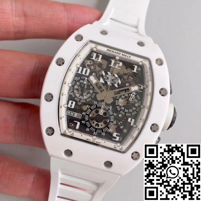 Richard Mille RM011-FM KV Factory White Ceramic Skeleton Dial