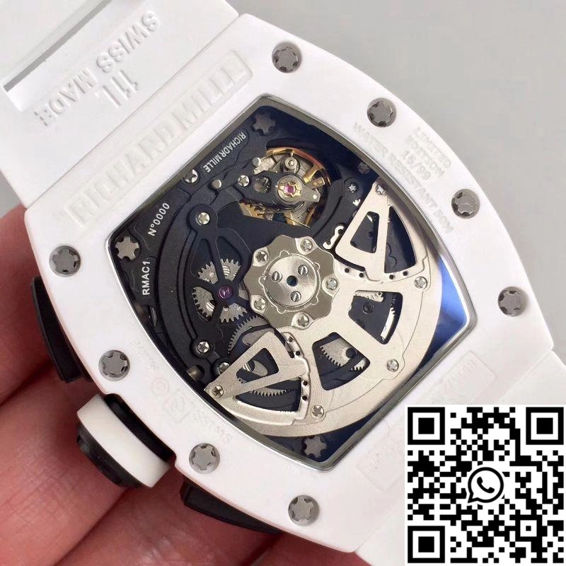 Richard Mille RM011-FM KV Factory White Ceramic Skeleton Dial