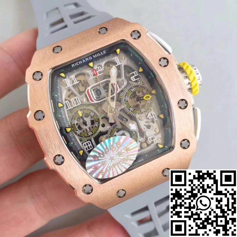 Richard Mille RM011 Felipe Massa Chronograph KV Factory Rose Gold Skeleton Dial