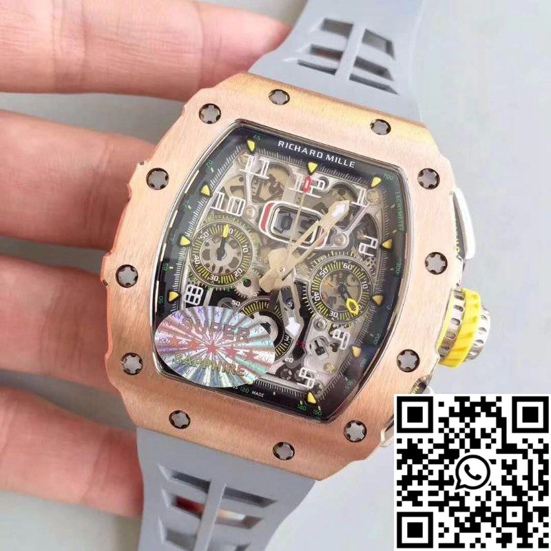 Richard Mille RM011 Felipe Massa Chronograph KV Factory Rose Gold Skeleton Dial