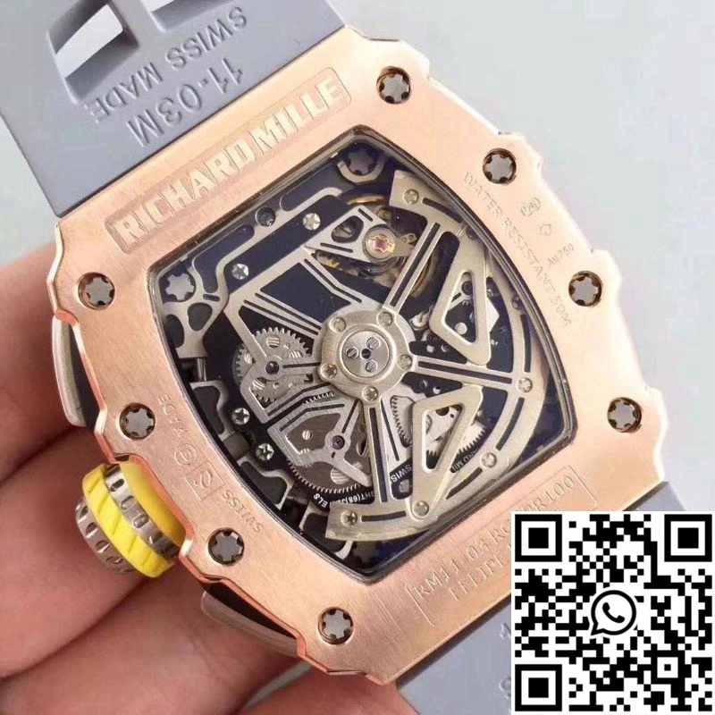 Richard Mille RM011 Felipe Massa Chronograph KV Factory Rose Gold Skeleton Dial