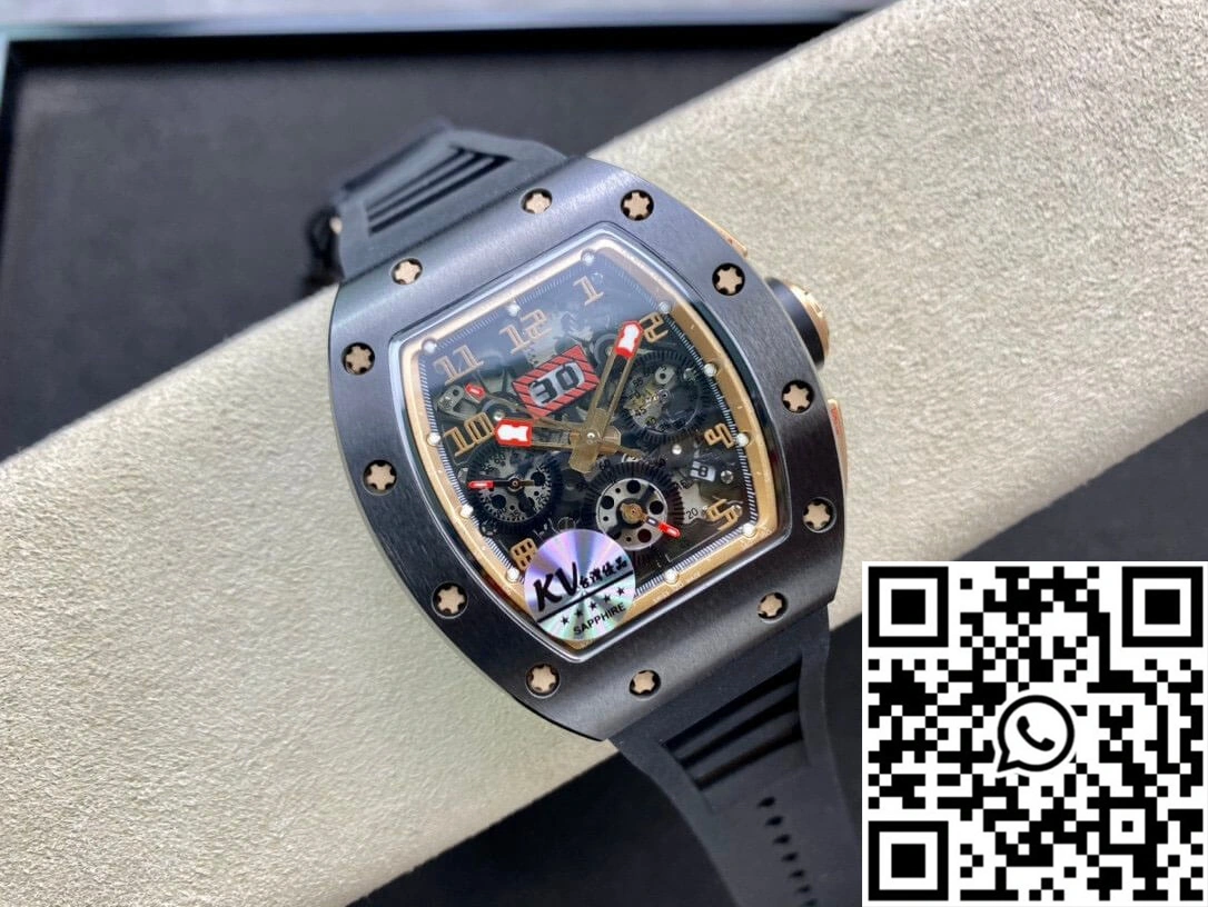 Richard Mille RM011 KV Factory Black Ceramic Skeleton Dial