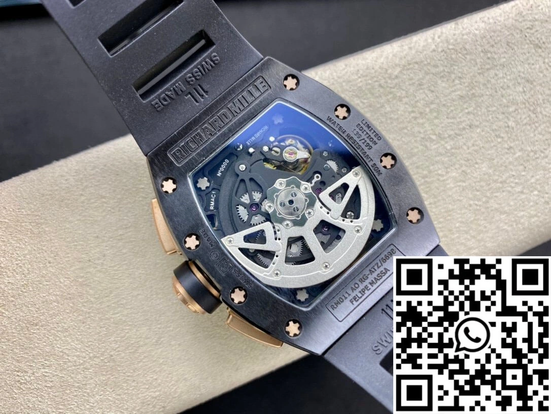 Richard Mille RM011 KV Factory Black Ceramic Skeleton Dial