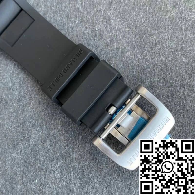 Richard Mille RM011 KV Factory Black Rubber Strap