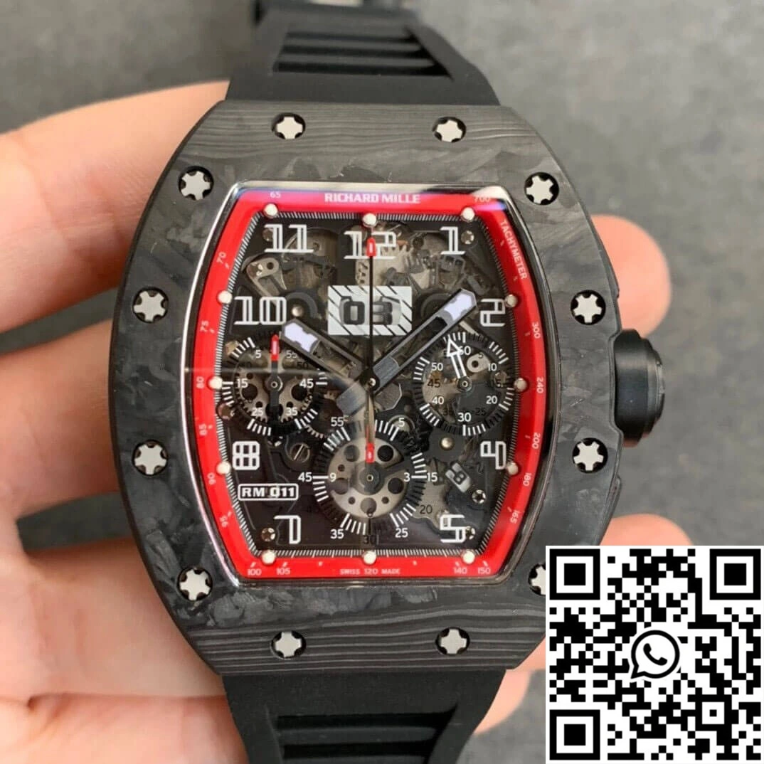 Richard Mille RM011 KV Factory Carbon Fiber Skeleton Dial