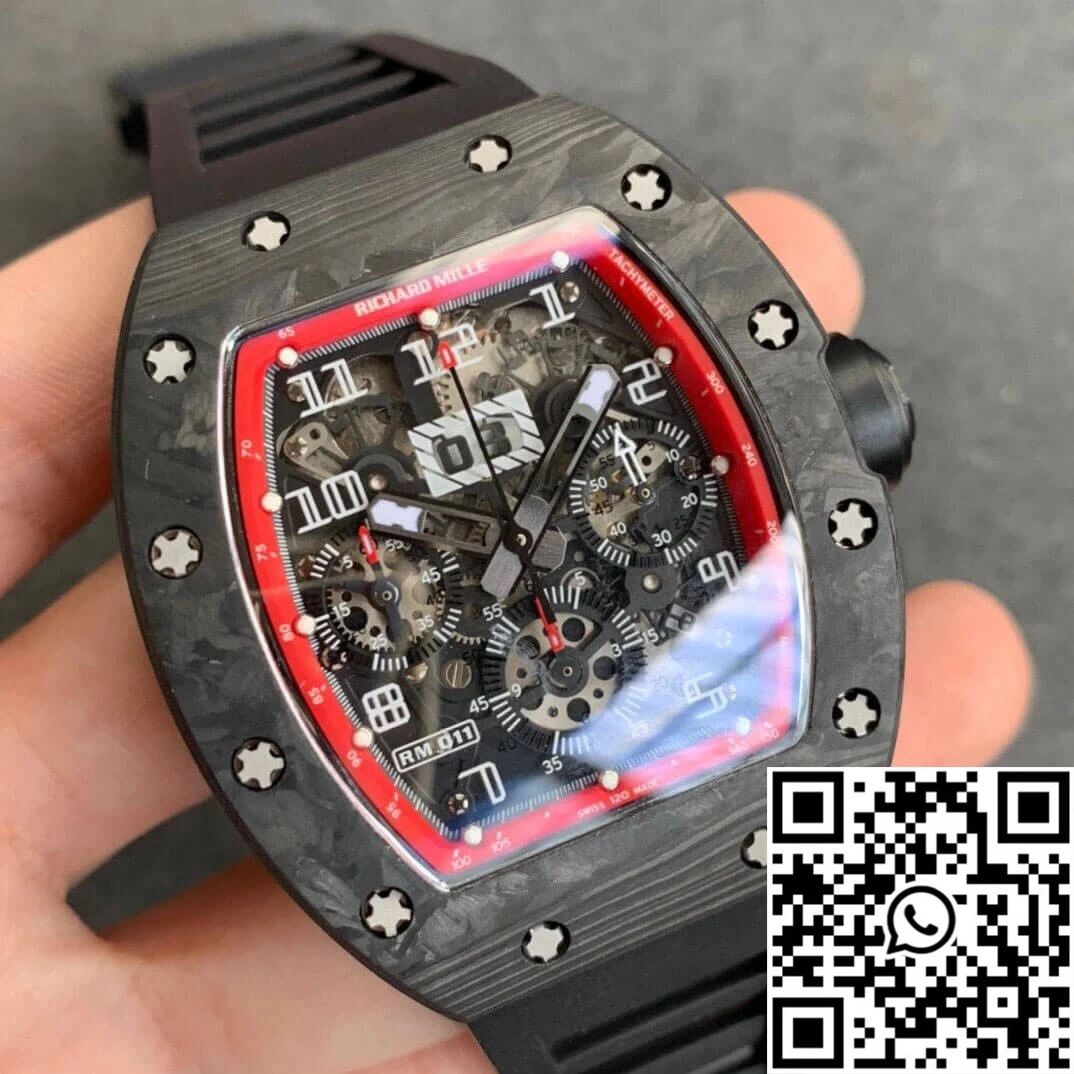 Richard Mille RM011 KV Factory Carbon Fiber Skeleton Dial