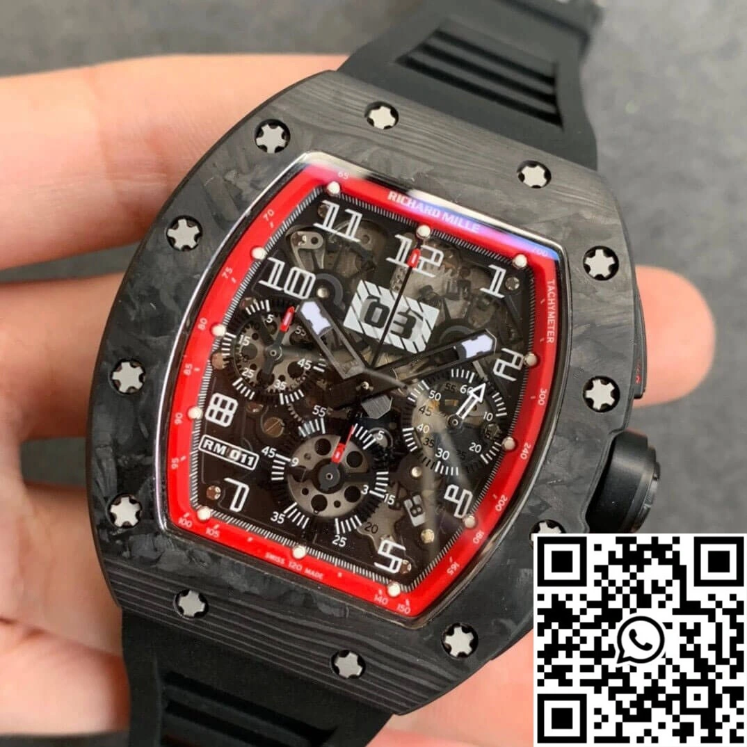 Richard Mille RM011 KV Factory Carbon Fiber Skeleton Dial