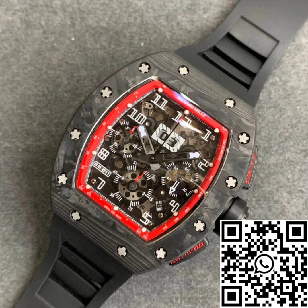 Richard Mille RM011 KV Factory Carbon Fiber Skeleton Dial