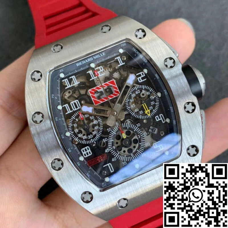 Richard Mille RM011 KV Factory Red Rubber Strap