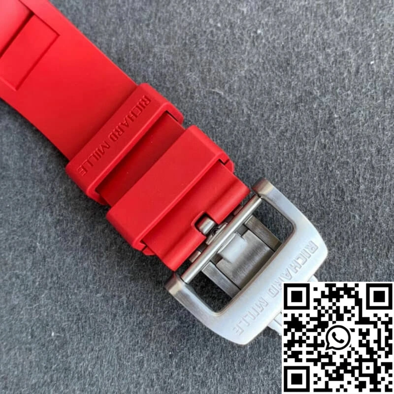 Richard Mille RM011 KV Factory Red Rubber Strap