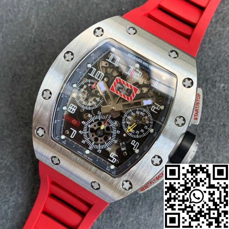 Richard Mille RM011 KV Factory Red Rubber Strap