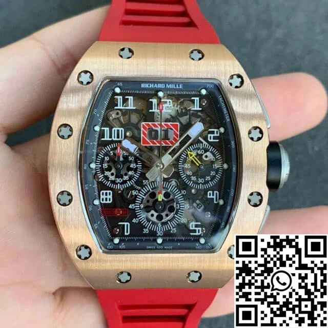 Richard Mille RM011 KV Factory Titanium Case Red Strap