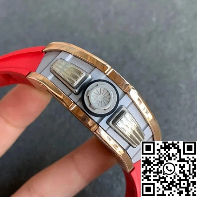 Richard Mille RM011 KV Factory Titanium Case Red Strap