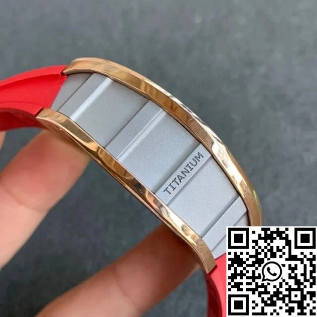 Richard Mille RM011 KV Factory Titanium Case Red Strap