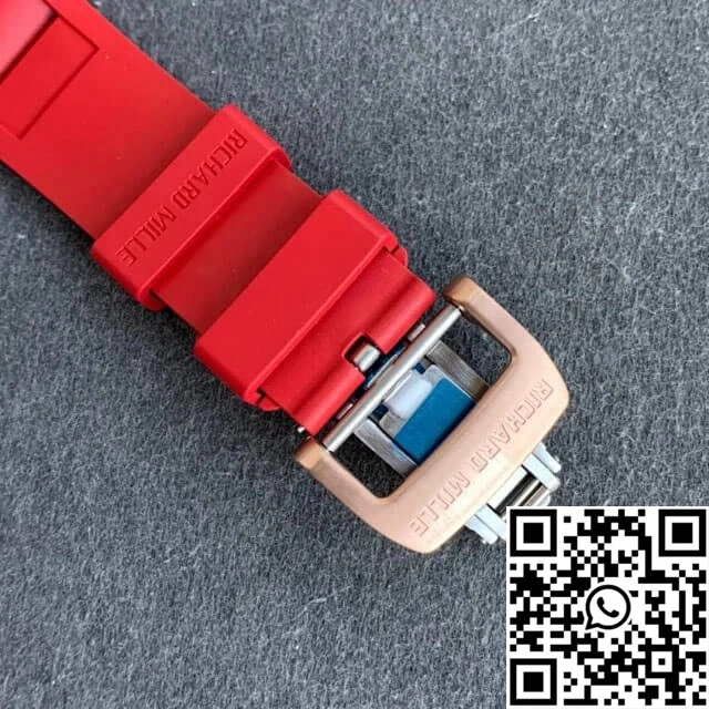 Richard Mille RM011 KV Factory Titanium Case Red Strap
