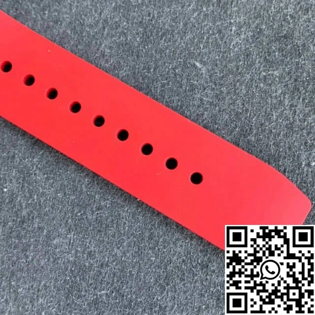 Richard Mille RM011 KV Factory Titanium Case Red Strap