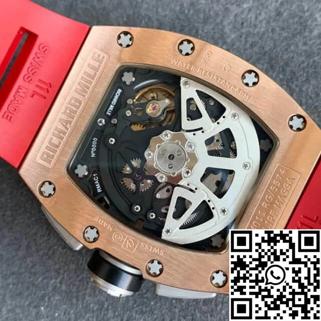 Richard Mille RM011 KV Factory Titanium Case Red Strap