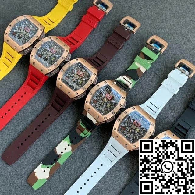 Richard Mille RM011 KV Factory Titanium Case Red Strap