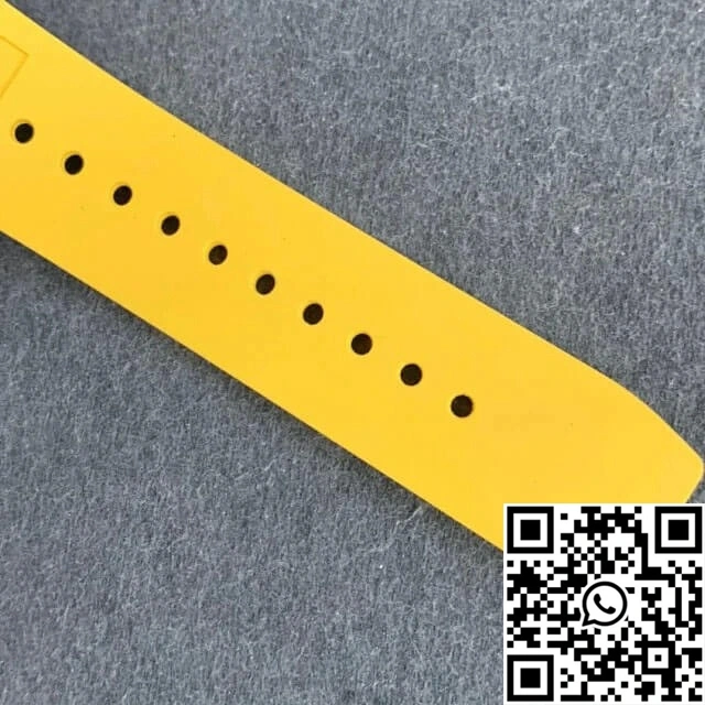 Richard Mille RM011 KV Factory Titanium Yellow Rubber Strap