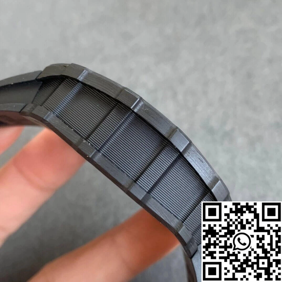 Richard Mille RM035-02 KV Factory Carbon Fiber Black Rubber Strap
