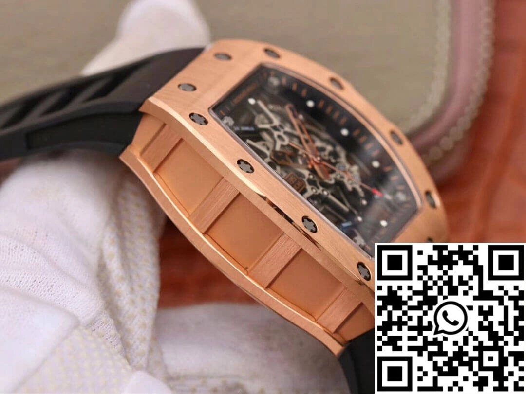 Richard Mille RM035 Americas KV Factory Rose Gold Black Strap