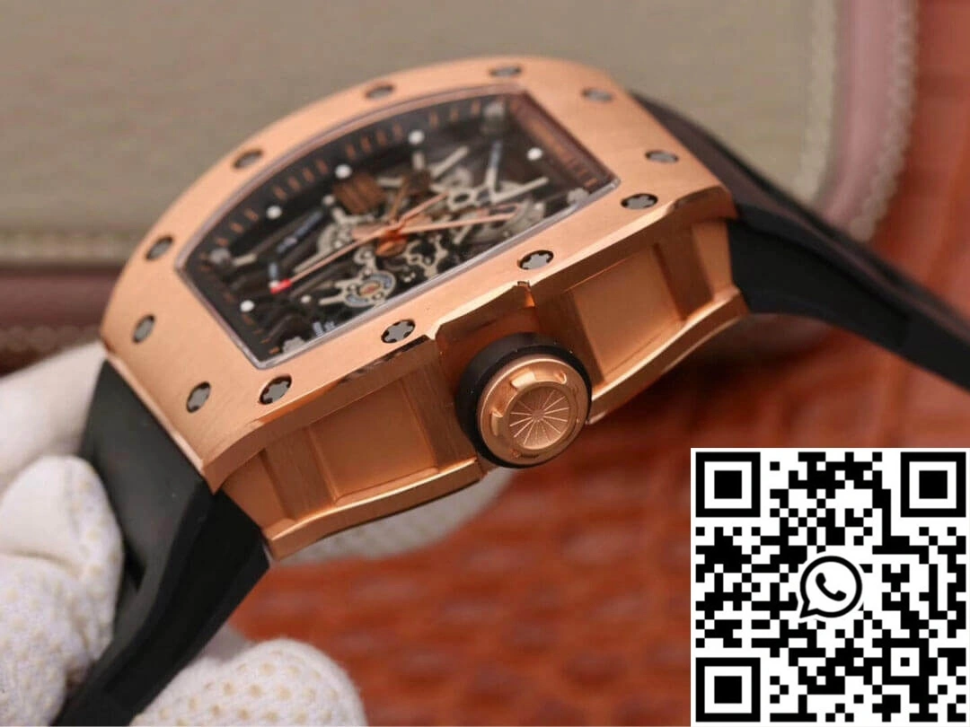 Richard Mille RM035 Americas KV Factory Rose Gold Black Strap