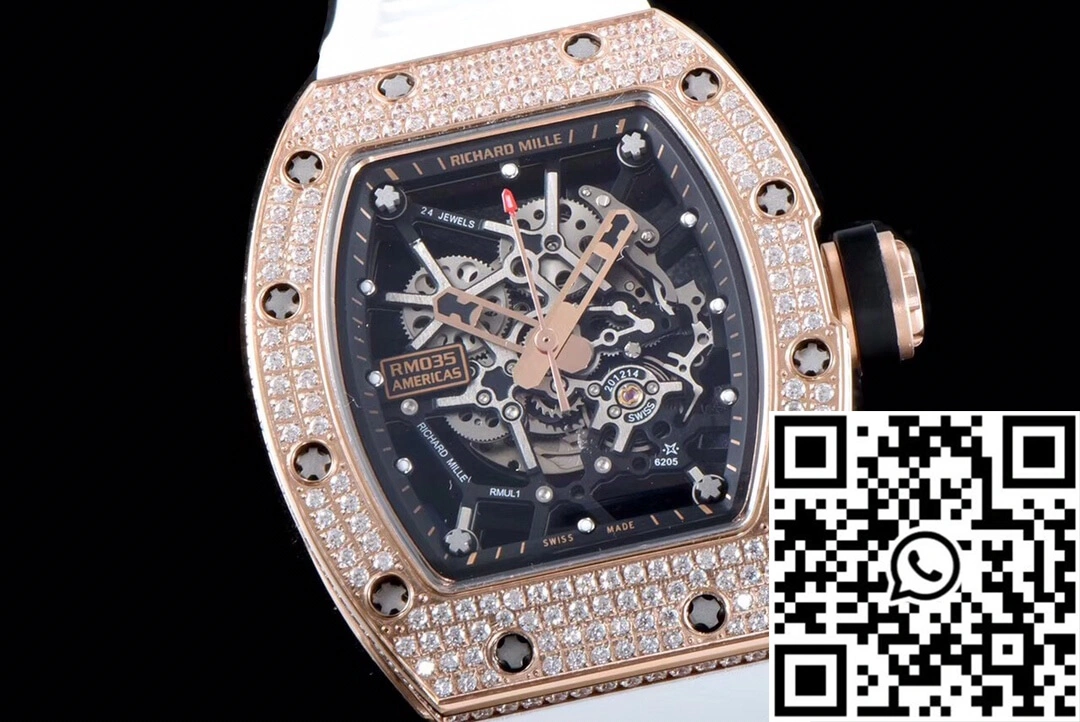 Richard Mille RM035 Americas KV Factory Rose Gold Diamond Case