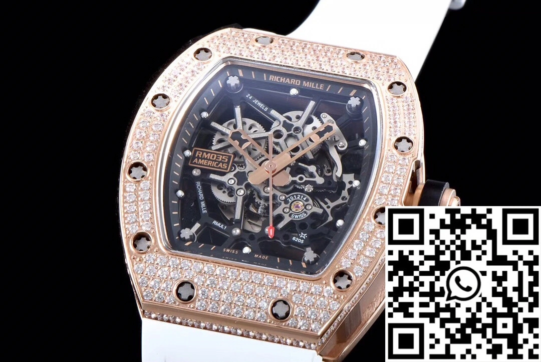 Richard Mille RM035 Americas KV Factory Rose Gold Diamond Case
