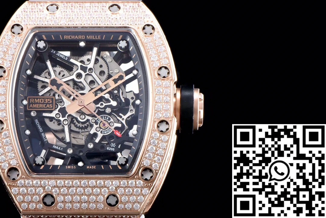Richard Mille RM035 Americas KV Factory Rose Gold Diamond Case