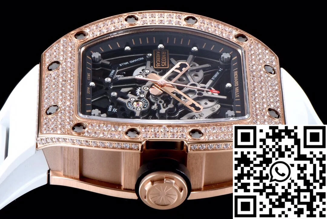 Richard Mille RM035 Americas KV Factory Rose Gold Diamond Case